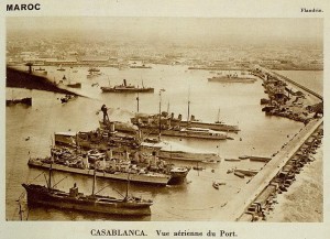 Casablanca vue aérienne du port 1935